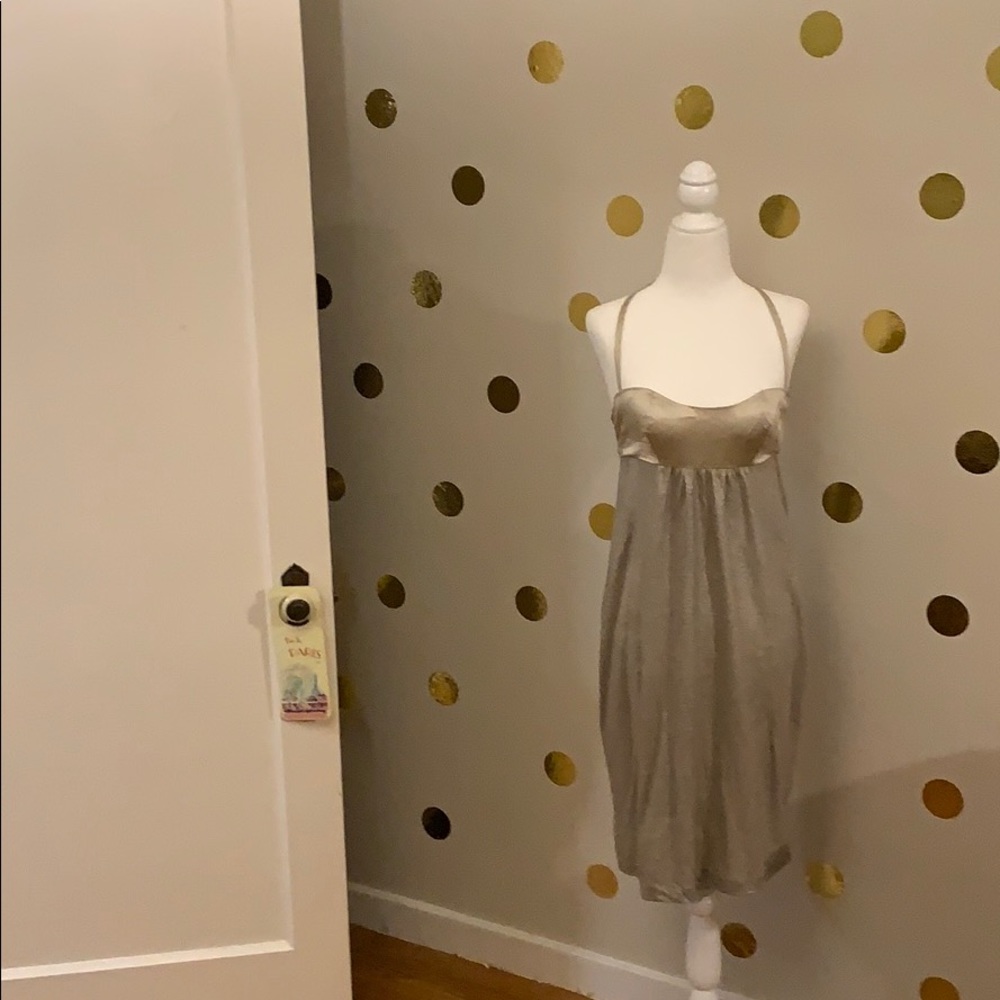 Vanessa Bruno gold and silver metallic dress